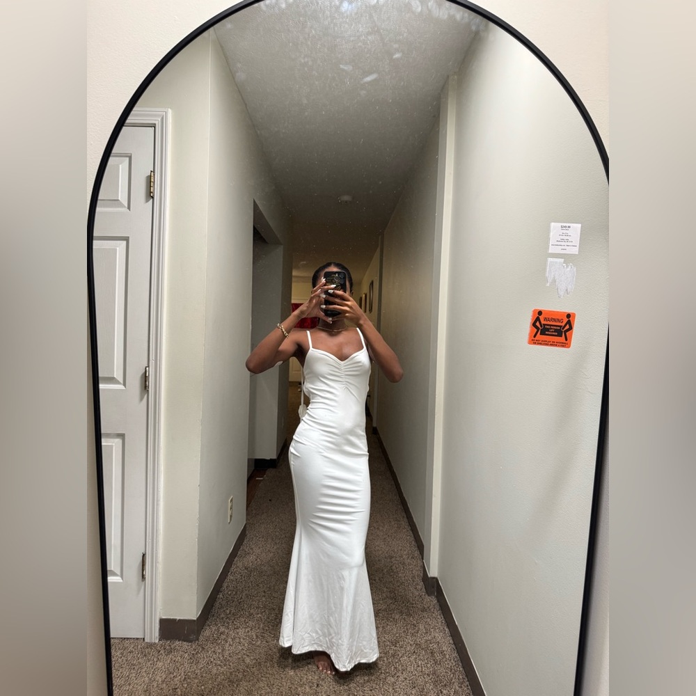 SHEIN Strapless White Dress